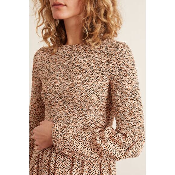 Rodebjer Dress Sandy Dessert Ecru Smocked Long Sleeves Maxi Size XS NEW - Picture 10 of 14